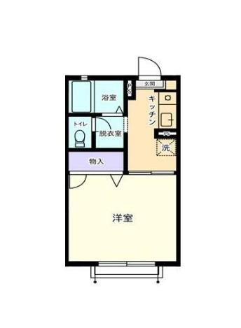 カサグランデ本郷(1K/2階)の間取り写真