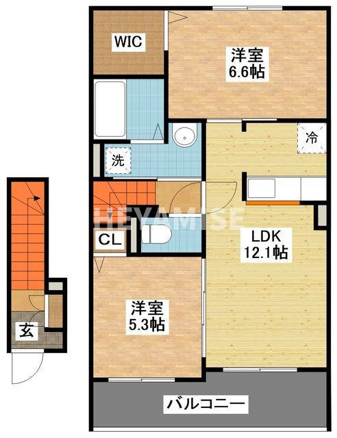 ANNEX31 VIII(2LDK/2階)の間取り写真
