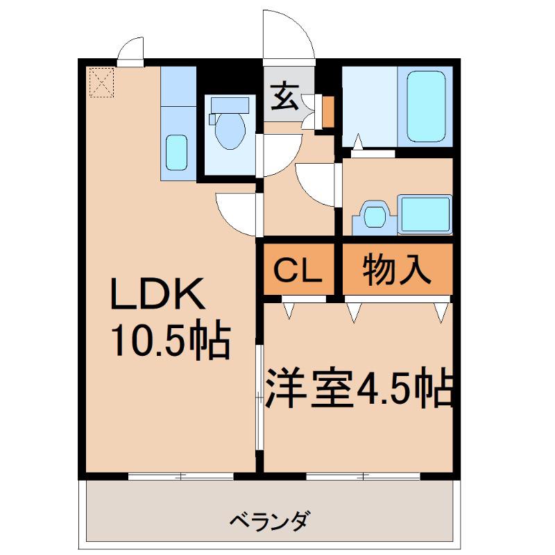 ガーデンクレスト王子(1LDK/3階)の間取り写真