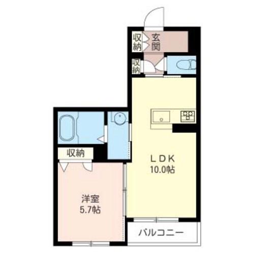 グランディヴィラおおたかの森(1LDK/3階)の間取り写真