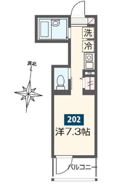 MELDIA大宮北A A(ワンルーム/2階)の間取り写真