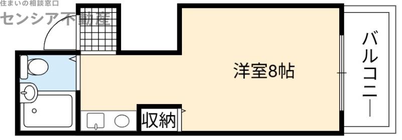 クレインビル新森(ワンルーム/3階)の間取り写真