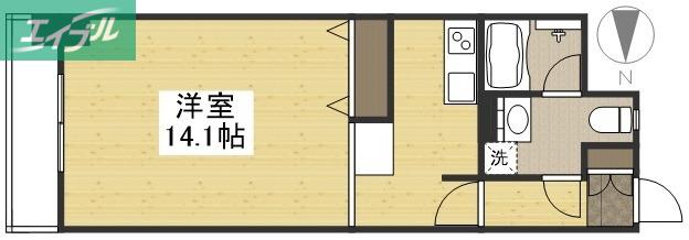 INITIA KUWADACHO(ワンルーム/12階)の間取り写真