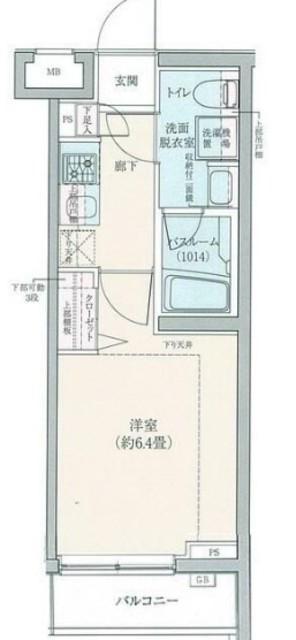 ロアール豊島長崎(1K/2階)の間取り写真