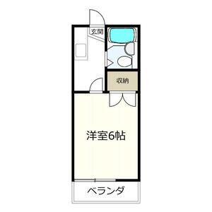 カレッジハウス2(1K/2階)の間取り写真