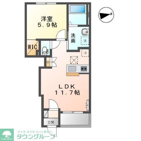 サンローズガーデン(1LDK/1階)の間取り写真