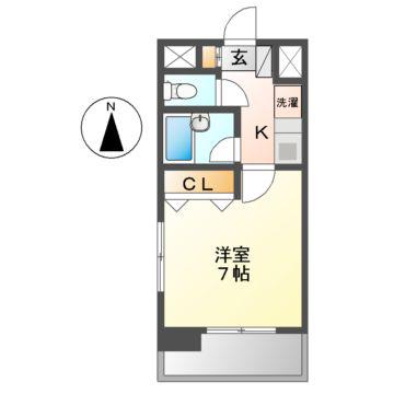 アメニティ泉(1K/5階)の間取り写真