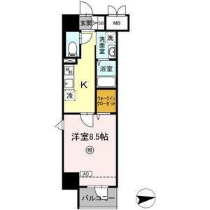 レガーロ仙台駅東(1K/2階)の間取り写真