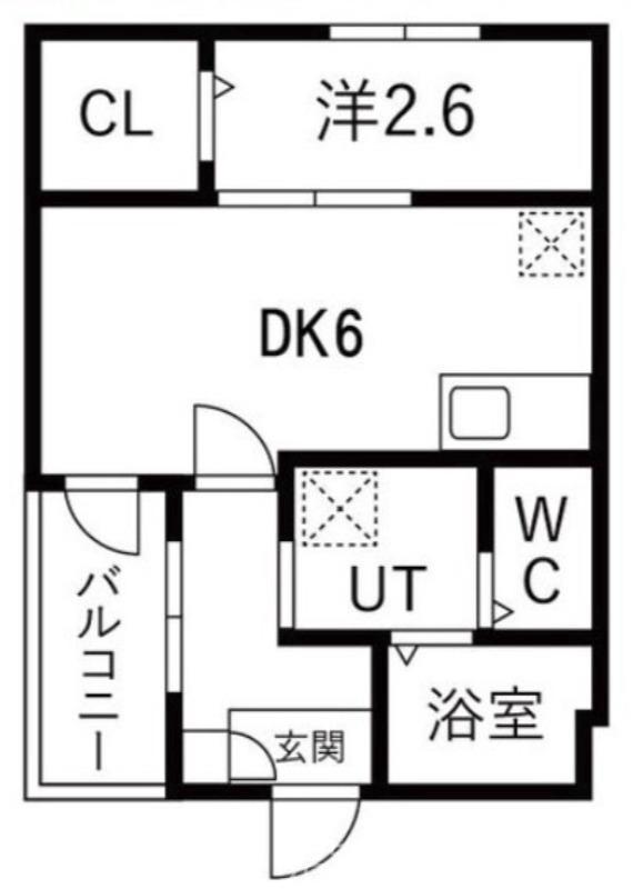 シーエムディス(1DK/3階)の間取り写真