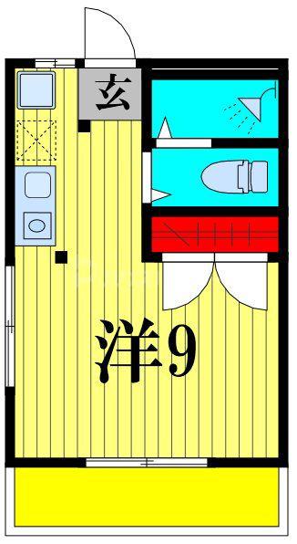 SAKURA矢切駅前(ワンルーム/2階)の間取り写真