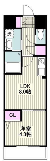 オークプレイス(1LDK/1階)の間取り写真