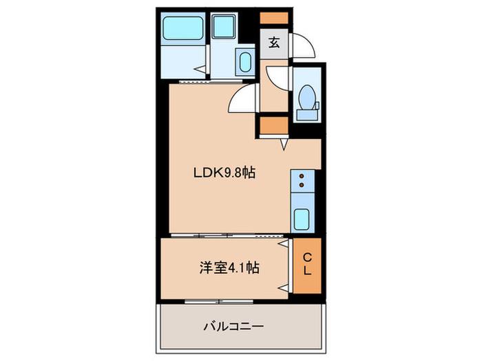 D-ROOM姪の浜3丁目(1LDK/3階)の間取り写真