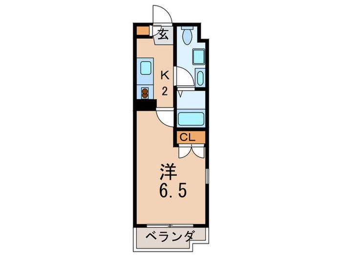 モント北馬込(1K/2階)の間取り写真