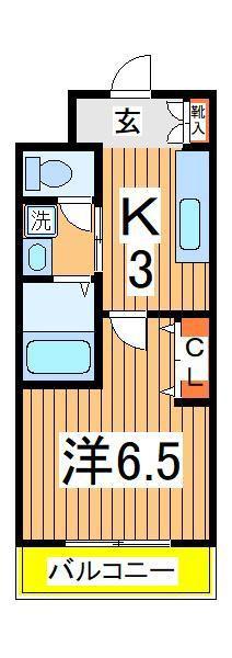 BRANCHE(1K/1階)の間取り写真