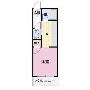 オレンジハウスA(1K/2階)の間取り写真