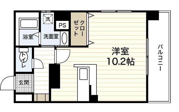 BELL紅菱・山本STAGE(ワンルーム/3階)の間取り写真