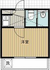 レオパレス戸井(1K/2階)の間取り写真