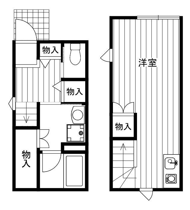 氷川台2丁目(ワンルーム/1階)の間取り写真