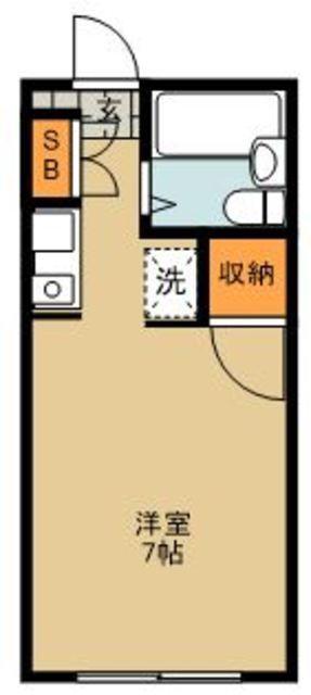 第8ミズサワビル(1K/1階)の間取り写真