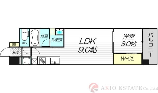 リビオメゾン新大阪(1LDK/3階)の間取り写真