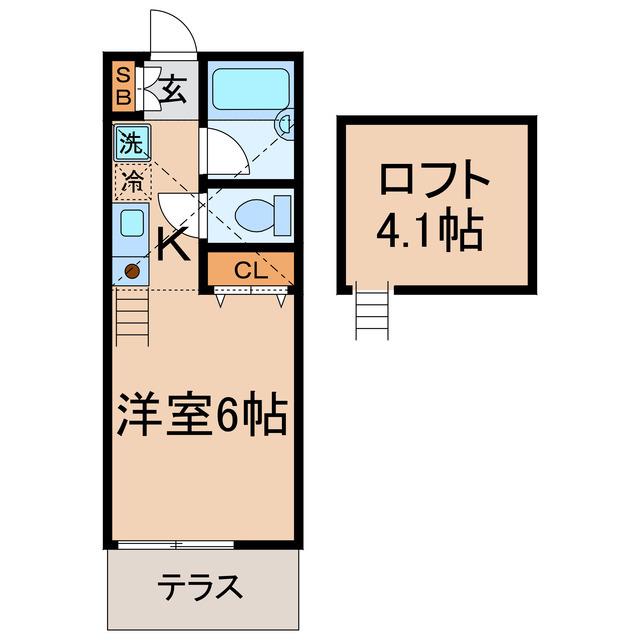 VOGA保土ヶ谷(ワンルーム/1階)の間取り写真