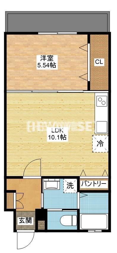 ボナール協和(1LDK/3階)の間取り写真