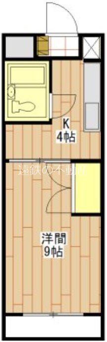 サンビレッジ(1K/1階)の間取り写真