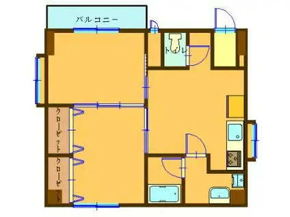 オレンジコーポ(2DK/2階)の間取り写真