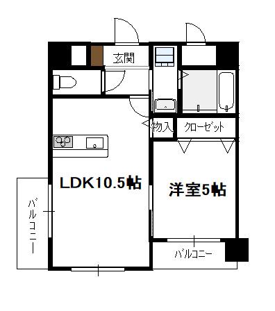 サンライズプラム VIII(1LDK/2階)の間取り写真