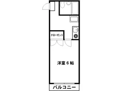 ルミエール菅生(ワンルーム/3階)の間取り写真