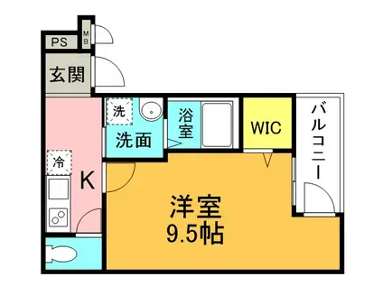 フジパレス八戸ノ里V番館(1K/3階)の間取り写真