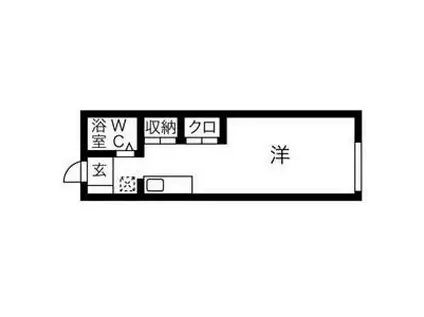 サンハイツ安田(ワンルーム/2階)の間取り写真