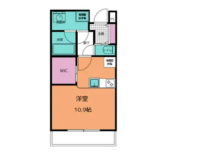 D APARTMENT NAKANOGO A(ワンルーム/2階)の間取り写真