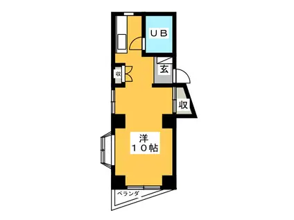 アミティエ伊勢2(ワンルーム/2階)の間取り写真