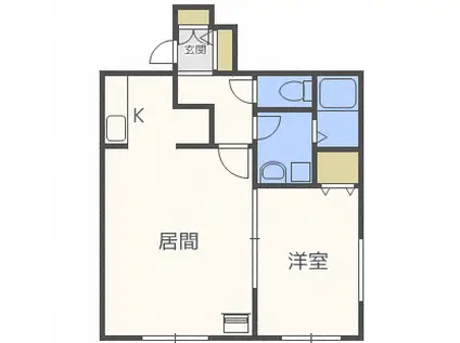 サンテラスYUZU(1LDK/3階)の間取り写真