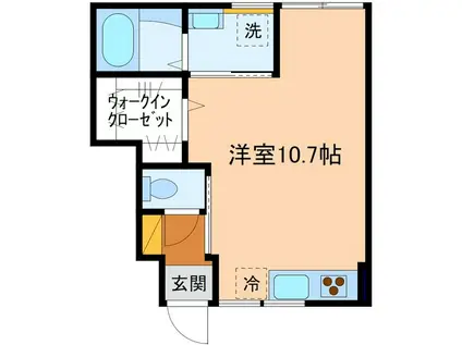 E-FLAT(ワンルーム/1階)の間取り写真