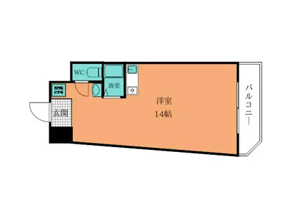 サンシティ日明(ワンルーム/2階)の間取り写真