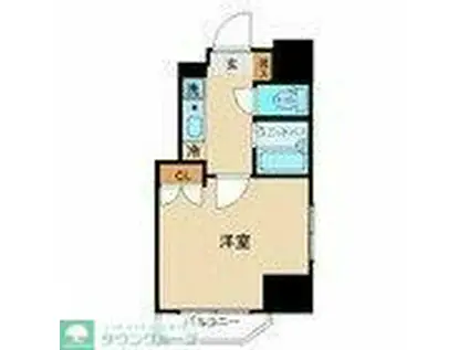 ガーラ笹塚駅前(1K/14階)の間取り写真