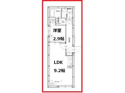 フェア東向島(1LDK/3階)の間取り写真