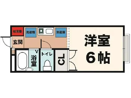 メゾンマーメイド(ワンルーム/1階)の間取り写真