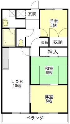 ESPOIR壱番館(3LDK/1階)の間取り写真