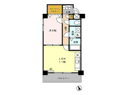 マルシェ・トヨカワ(1LDK/2階)の間取り写真