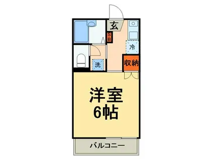 プレステージ三番館(1K/2階)の間取り写真