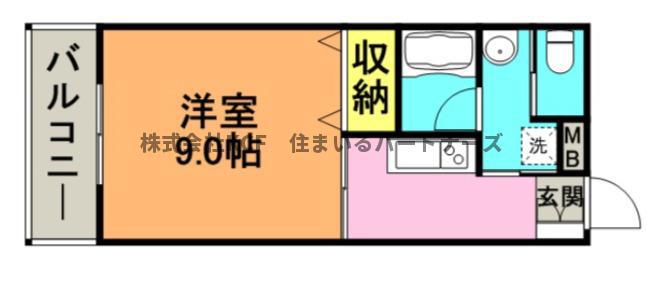 MAPLE COURT I(1K/1階)の間取り写真