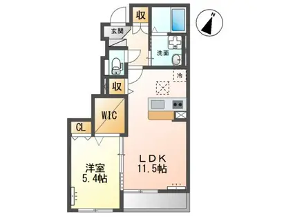 駿河ヴィラ 壱番館(1LDK/1階)の間取り写真