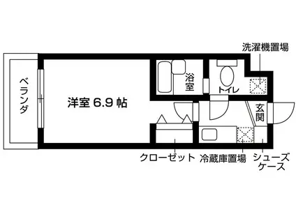 クレアール永福(1K/2階)の間取り写真