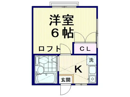 MENE17(1K/2階)の間取り写真