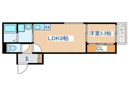 RIBORDONE(1LDK/2階)の間取り写真
