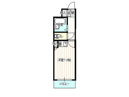 JOYハウス城西(ワンルーム/3階)の間取り写真