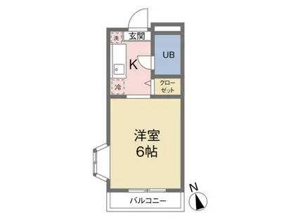 アルペンみの(ワンルーム/2階)の間取り写真